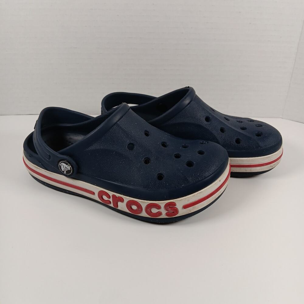 Crocs Bayaband Clogs Navy Blue Unisex Size 13 Pre-Owned Comfort Shoes